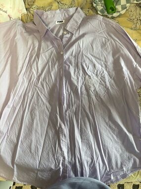 PINK Victoria's Secret Lavender Button-Up Shirt